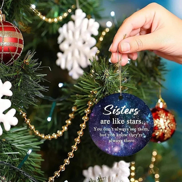 3" Sister Gifts from Brother Ceramic Christmas Decorations - Picture 4 of 7